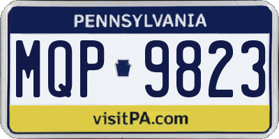 PA license plate MQP9823