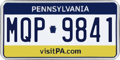 PA license plate MQP9841