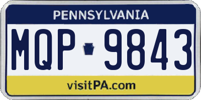 PA license plate MQP9843