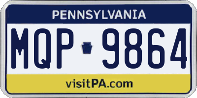 PA license plate MQP9864