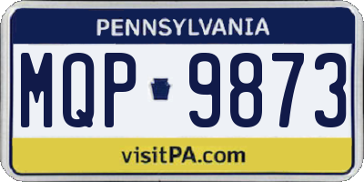 PA license plate MQP9873