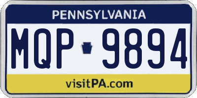 PA license plate MQP9894