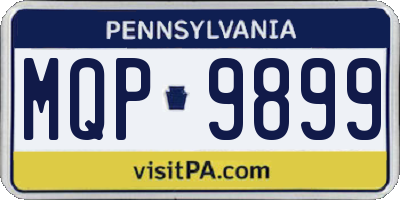 PA license plate MQP9899