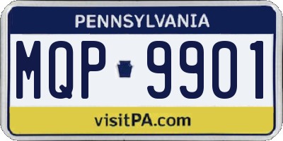 PA license plate MQP9901
