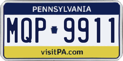 PA license plate MQP9911