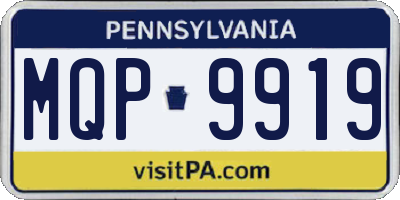 PA license plate MQP9919