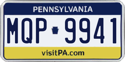 PA license plate MQP9941