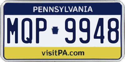 PA license plate MQP9948