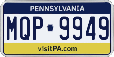 PA license plate MQP9949