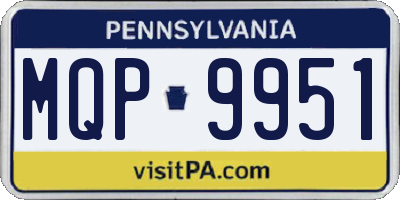 PA license plate MQP9951