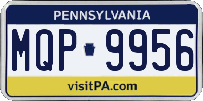 PA license plate MQP9956
