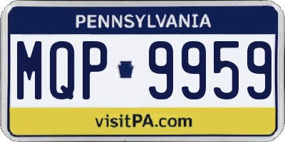 PA license plate MQP9959
