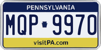 PA license plate MQP9970