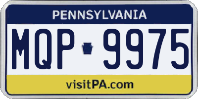 PA license plate MQP9975