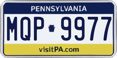 PA license plate MQP9977