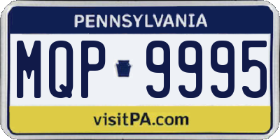 PA license plate MQP9995