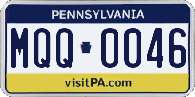 PA license plate MQQ0046