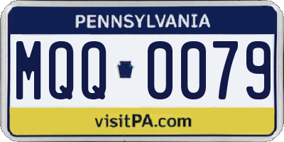 PA license plate MQQ0079