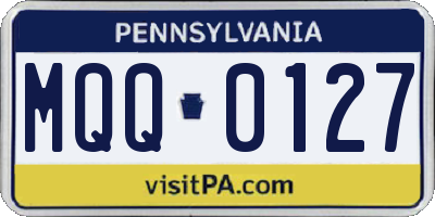PA license plate MQQ0127