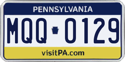 PA license plate MQQ0129