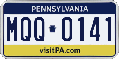 PA license plate MQQ0141