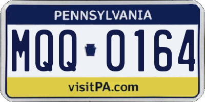 PA license plate MQQ0164