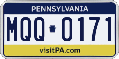 PA license plate MQQ0171