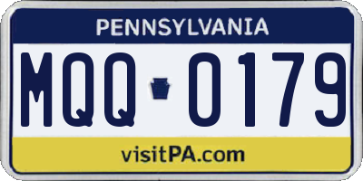 PA license plate MQQ0179