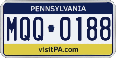 PA license plate MQQ0188