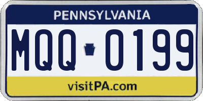 PA license plate MQQ0199
