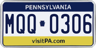PA license plate MQQ0306