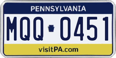 PA license plate MQQ0451