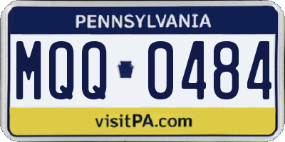 PA license plate MQQ0484