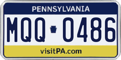 PA license plate MQQ0486