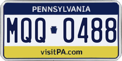 PA license plate MQQ0488