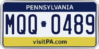 PA license plate MQQ0489