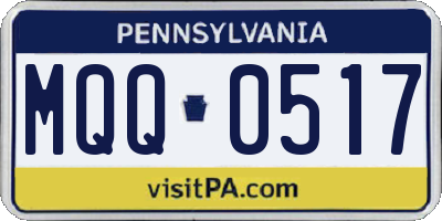 PA license plate MQQ0517