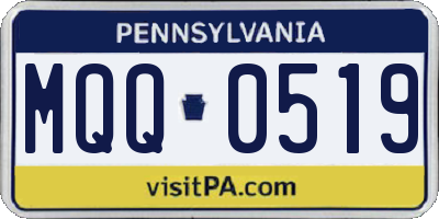 PA license plate MQQ0519