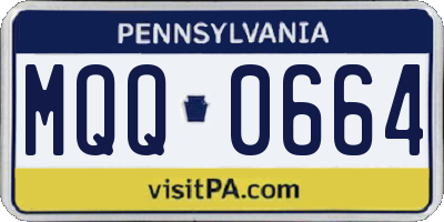 PA license plate MQQ0664