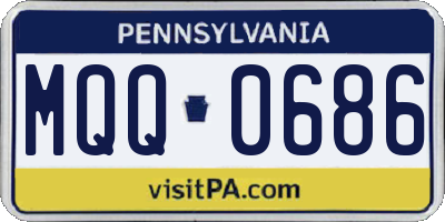 PA license plate MQQ0686