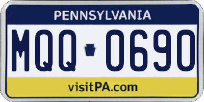 PA license plate MQQ0690