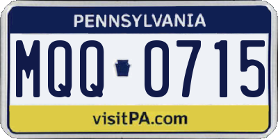 PA license plate MQQ0715