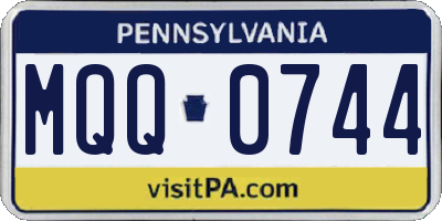 PA license plate MQQ0744