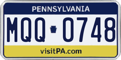 PA license plate MQQ0748
