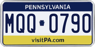 PA license plate MQQ0790