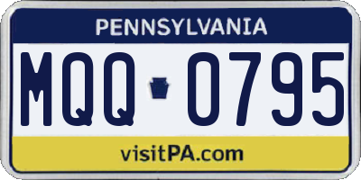 PA license plate MQQ0795