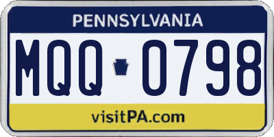 PA license plate MQQ0798