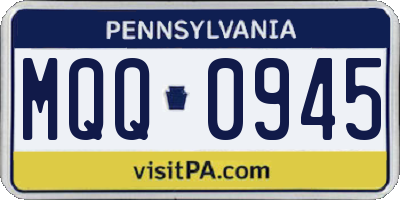 PA license plate MQQ0945