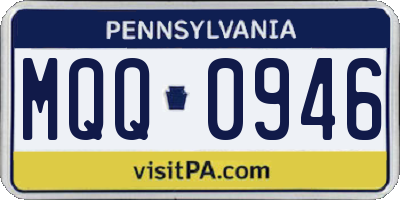 PA license plate MQQ0946