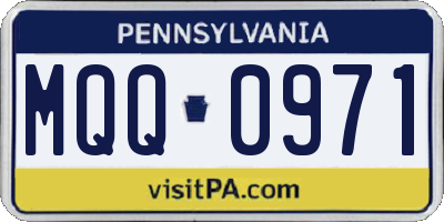 PA license plate MQQ0971